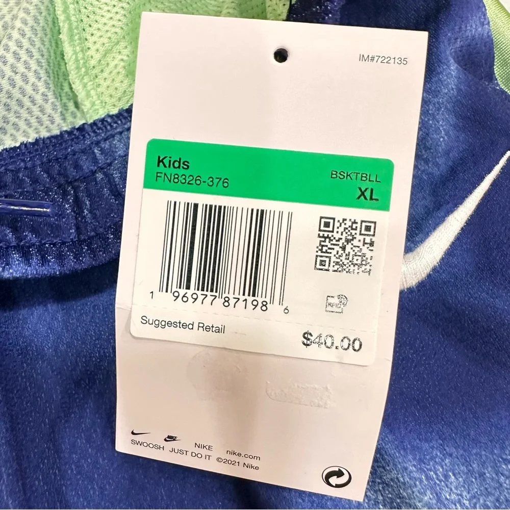 Boy’s Blue and Green Nike Dri-FIT Shorts